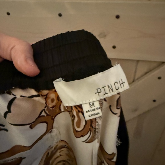 NWOT Pinch Patterned Satin Wide Leg Pants - Picture 2 of 7